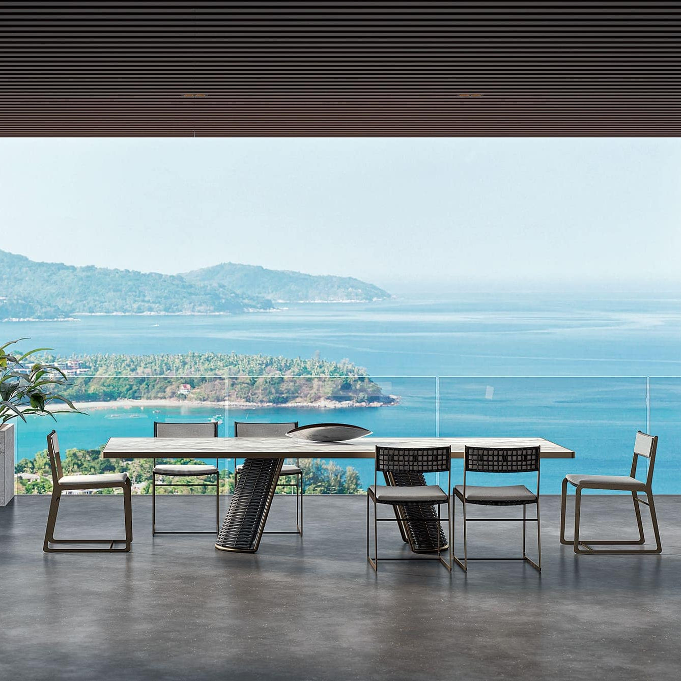 Atena Luxury Italian Outdoor Side Chair