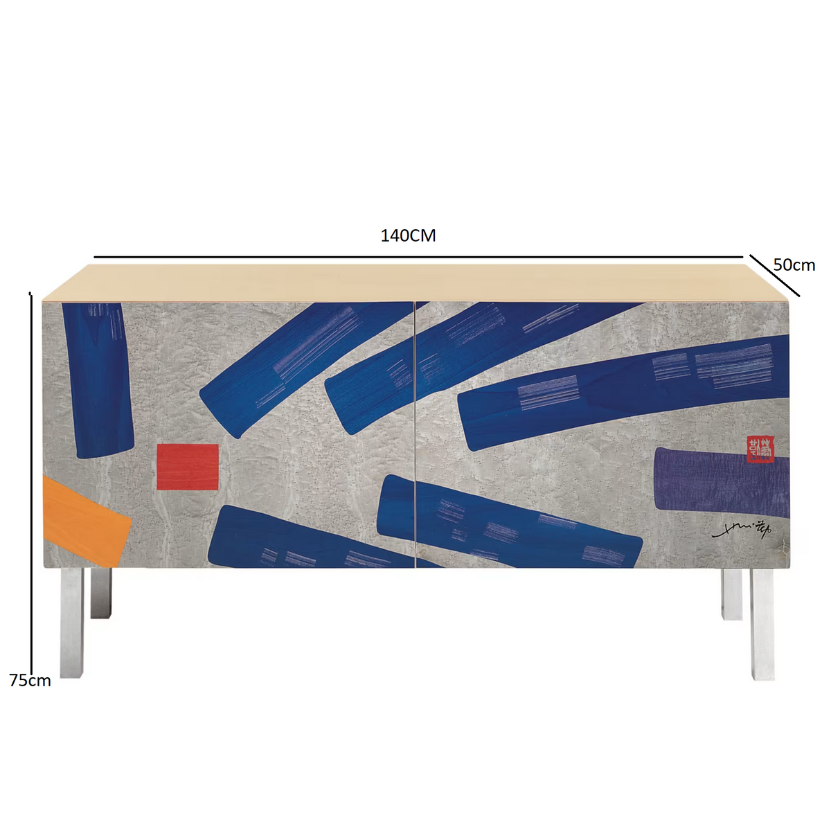 Intarsia sideboard