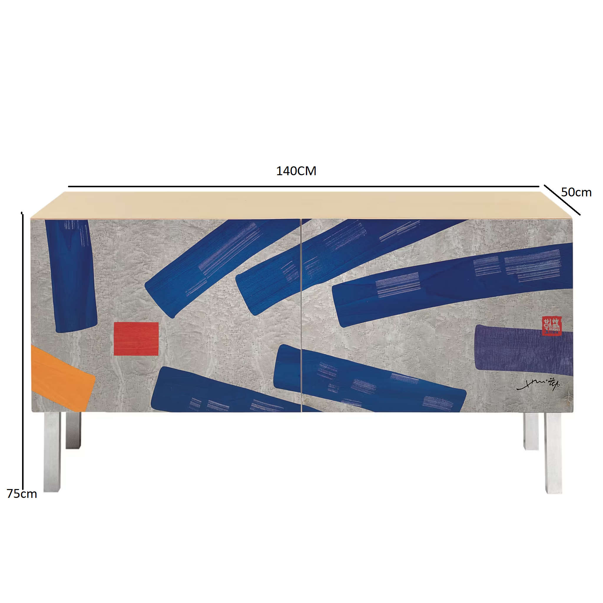 Intarsia sideboard