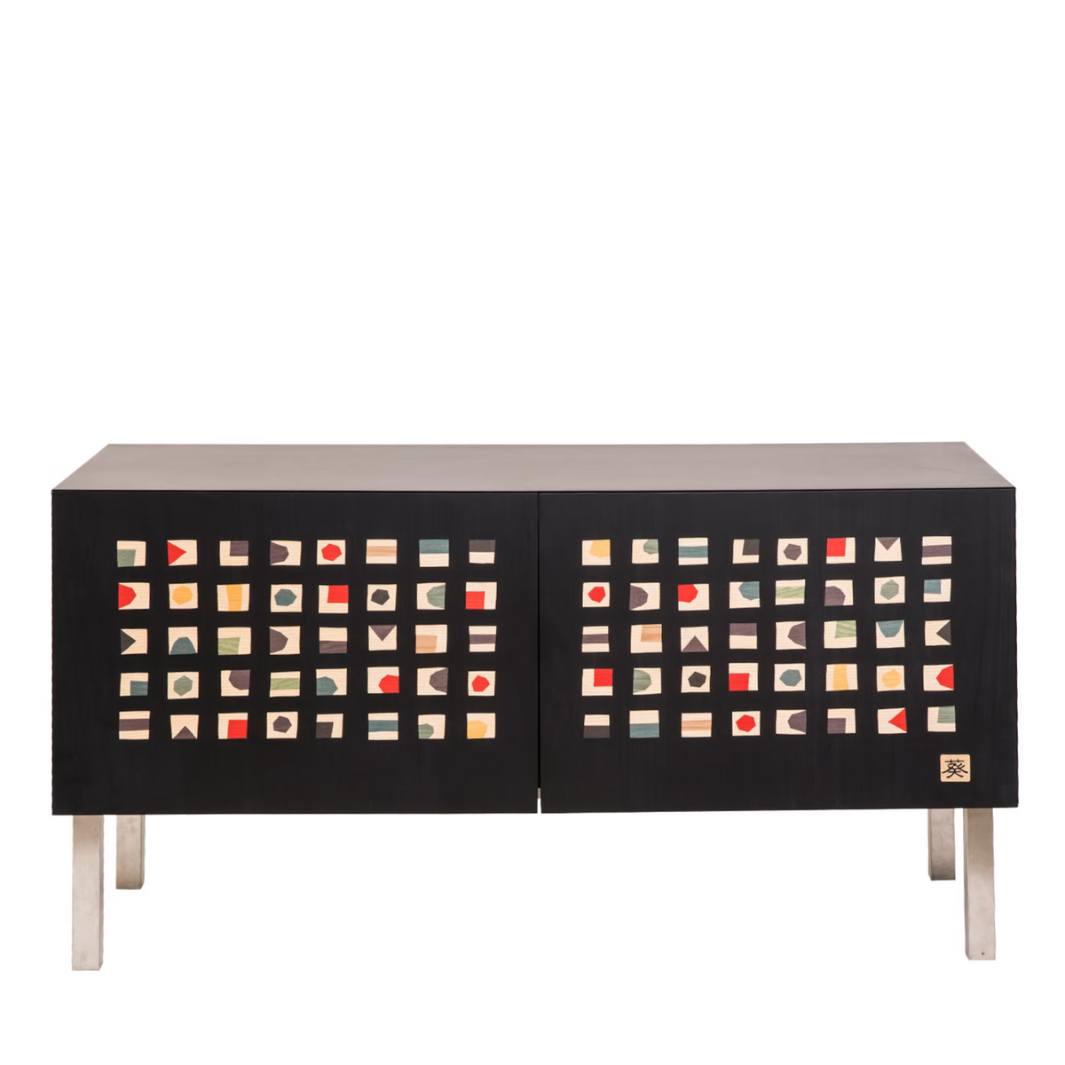 Quadratini magici intarsia sideboard
