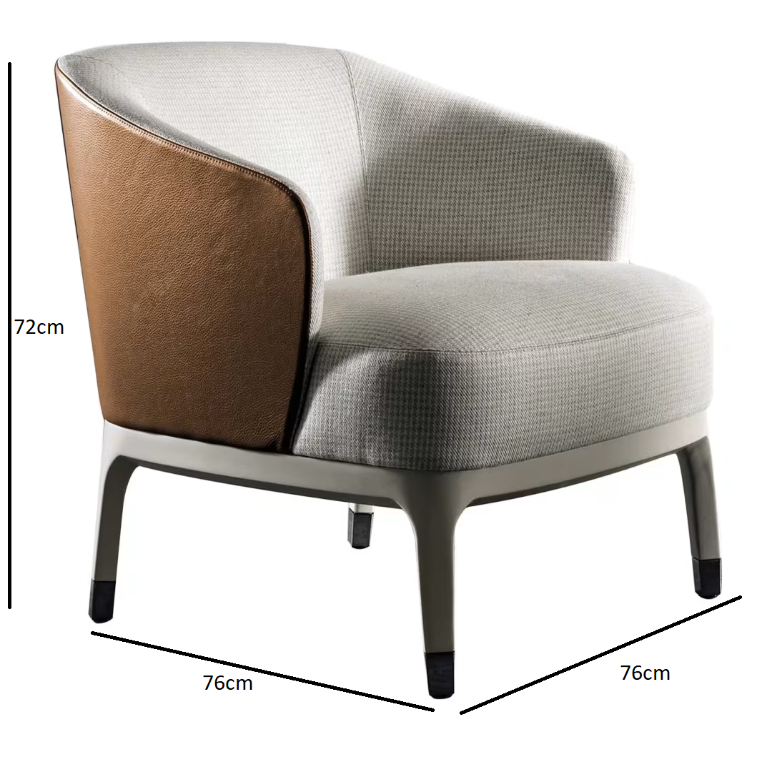 Lungotevere leather armchair