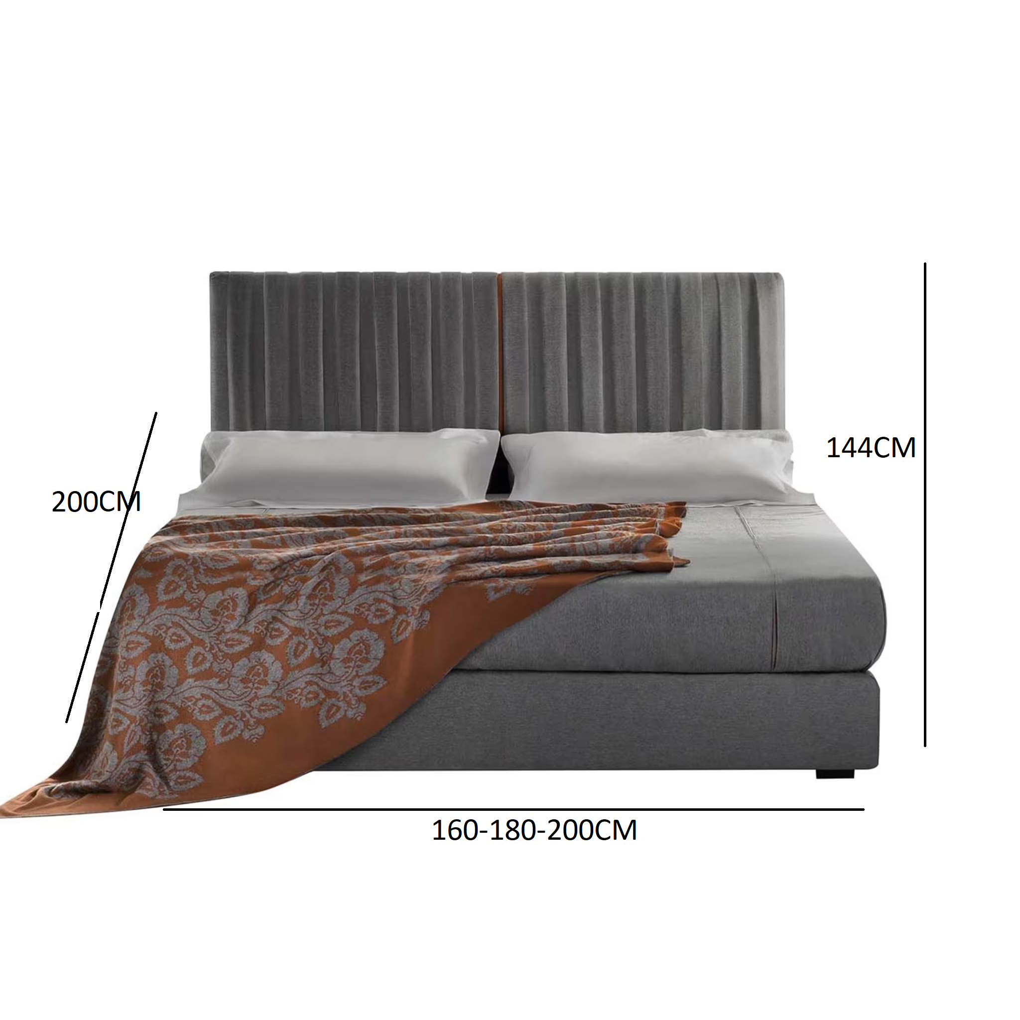 Cashmere couture contemporary bed