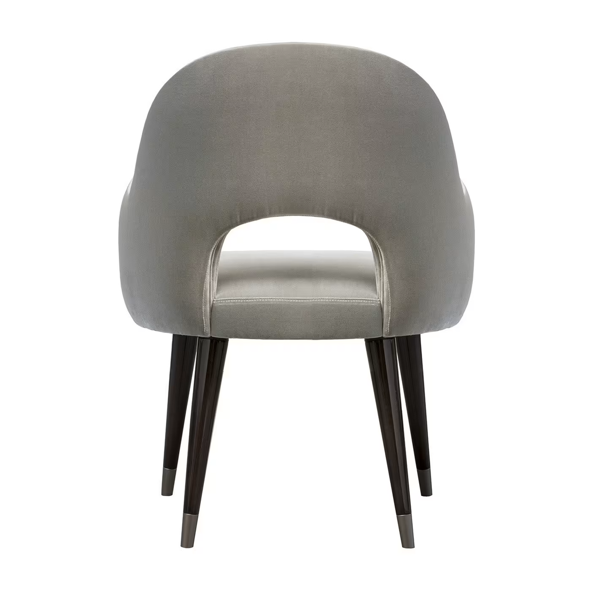 Eva grey wood upholstered fabric armchair