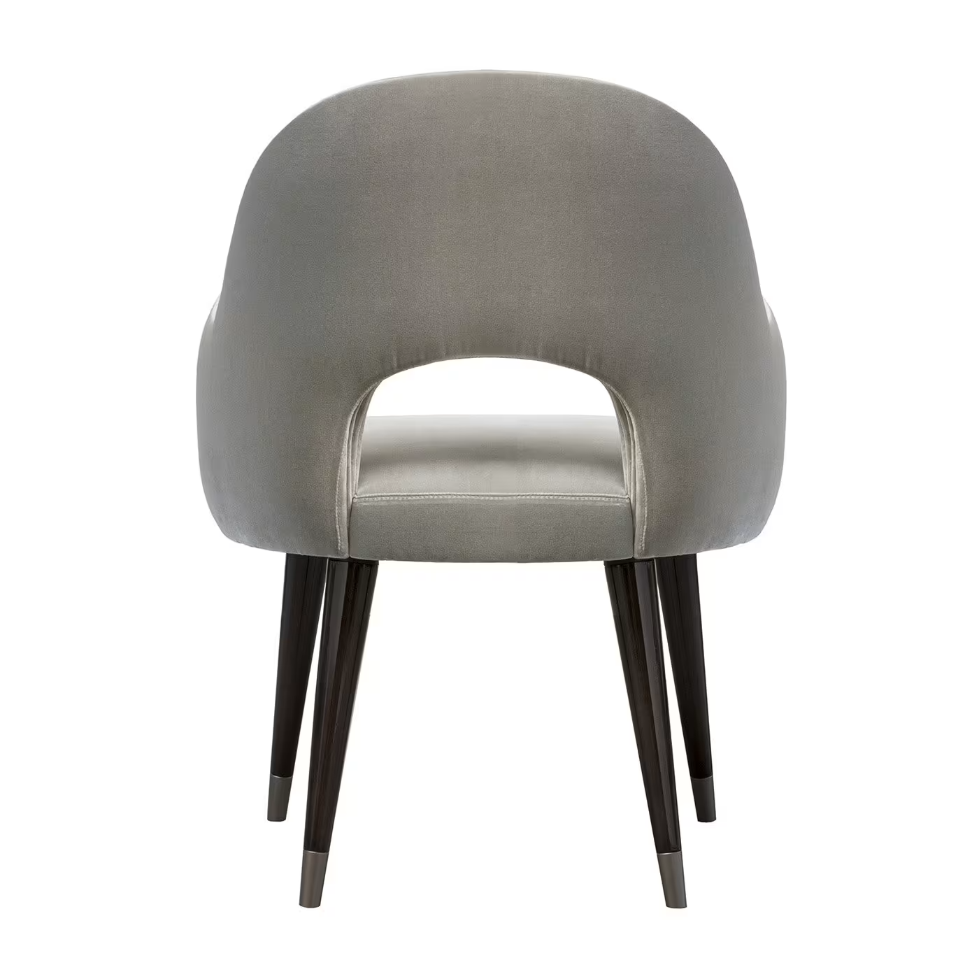 Eva grey wood upholstered fabric armchair