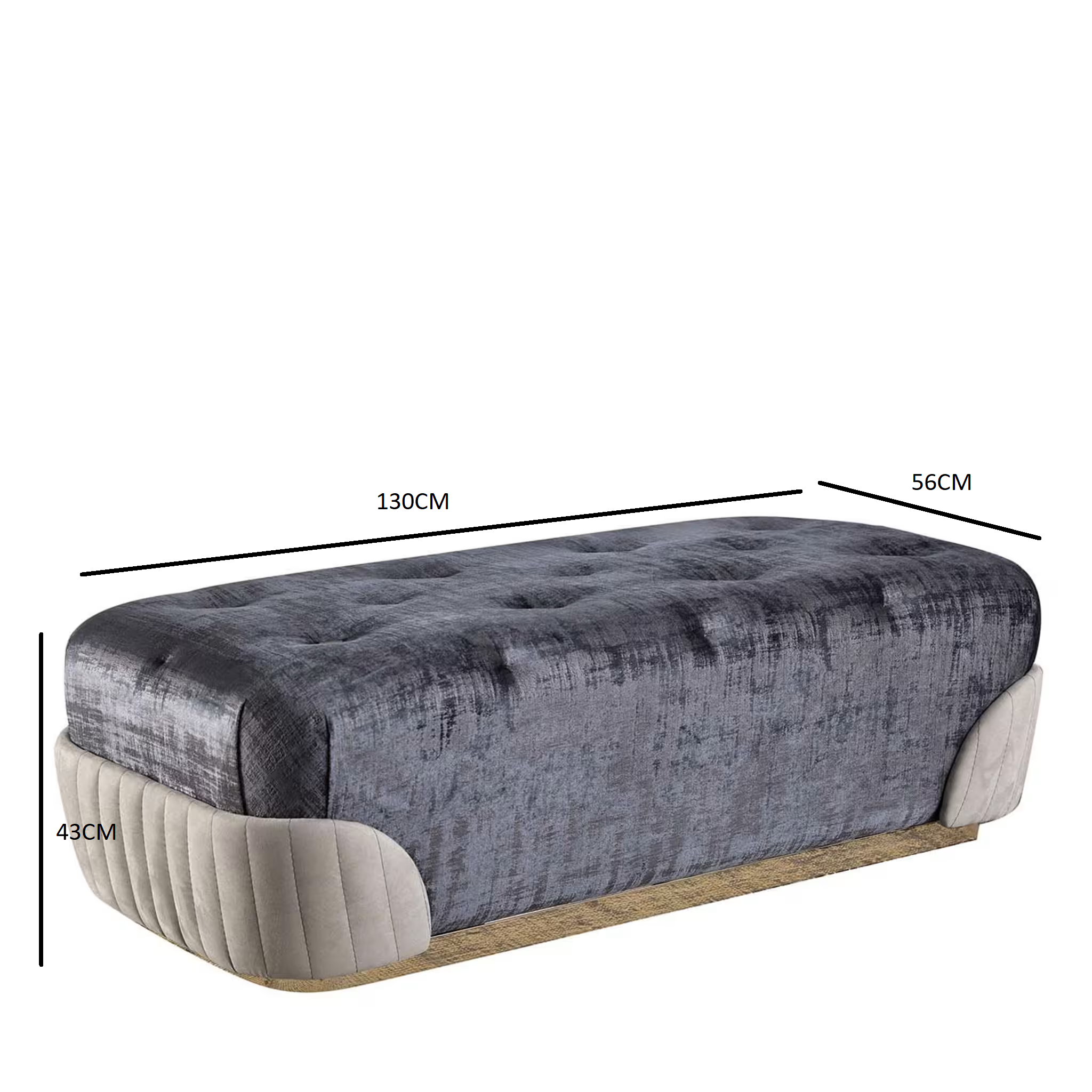 Crystal Upholstered Bench
