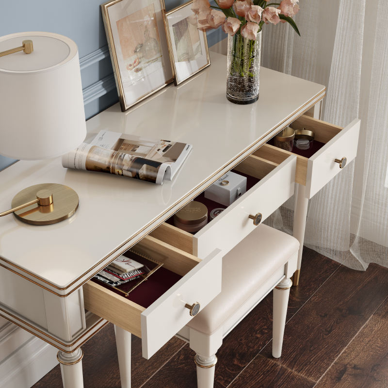 Dressing table with a luxurious seat