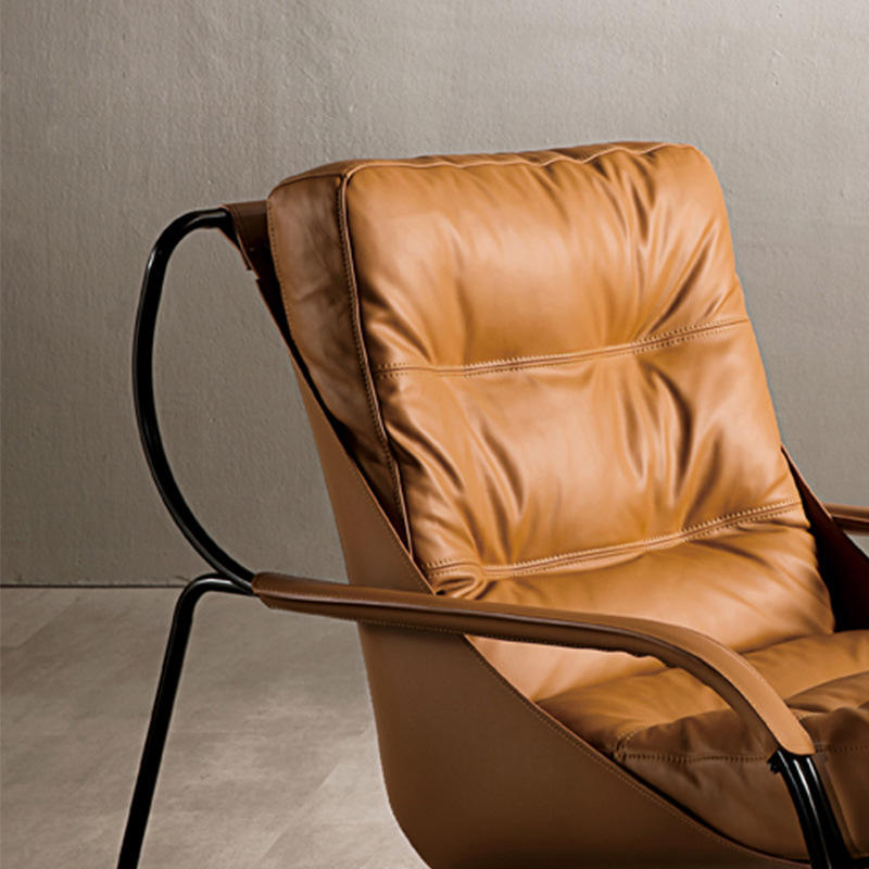 Leather And Metal Armchair