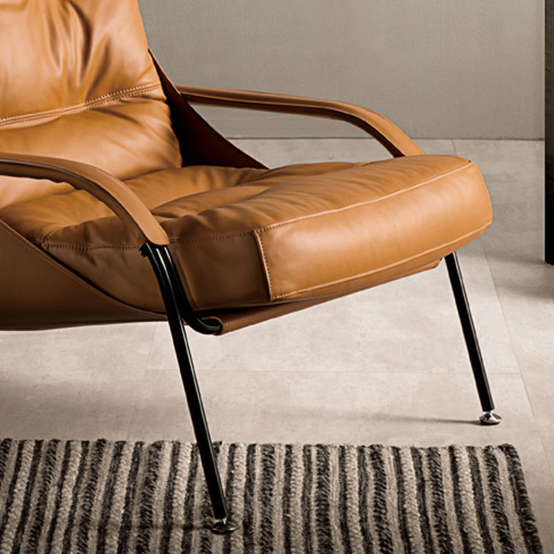 Leather And Metal Armchair