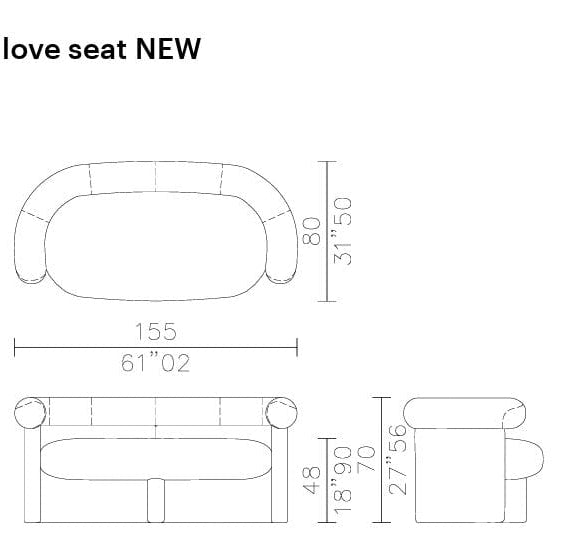 Unique two-seater sofa