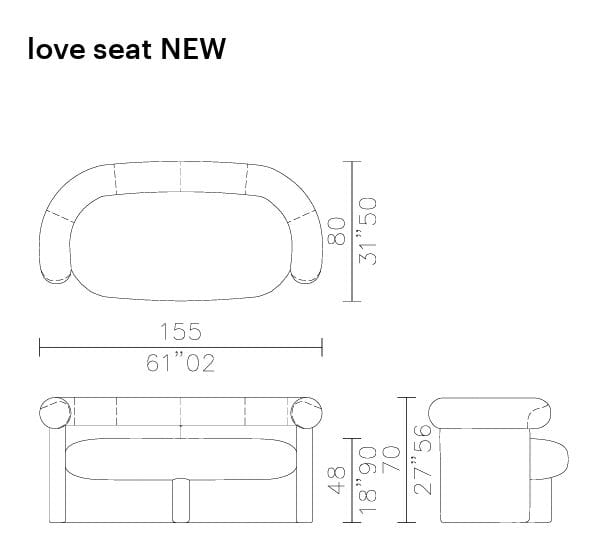 Unique two-seater sofa