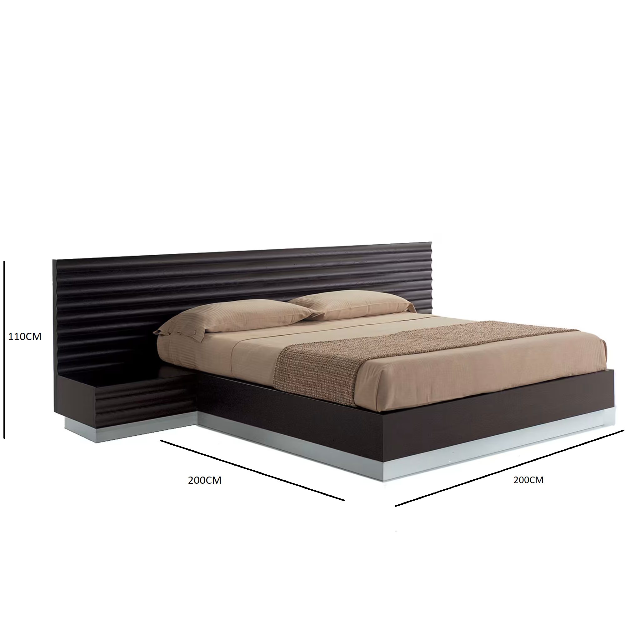 Jaco bed frame with nightstands