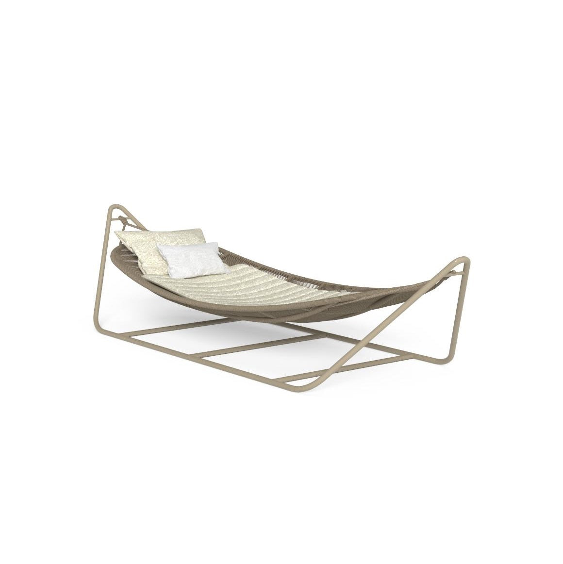 Panama Outdoor Lounge Chairs in Beige Metal