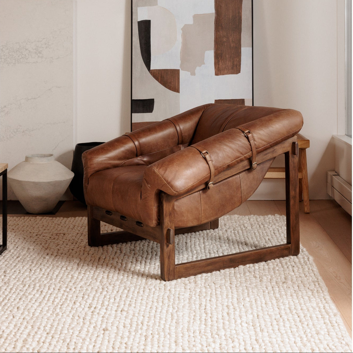 Luxury leather recliner chair