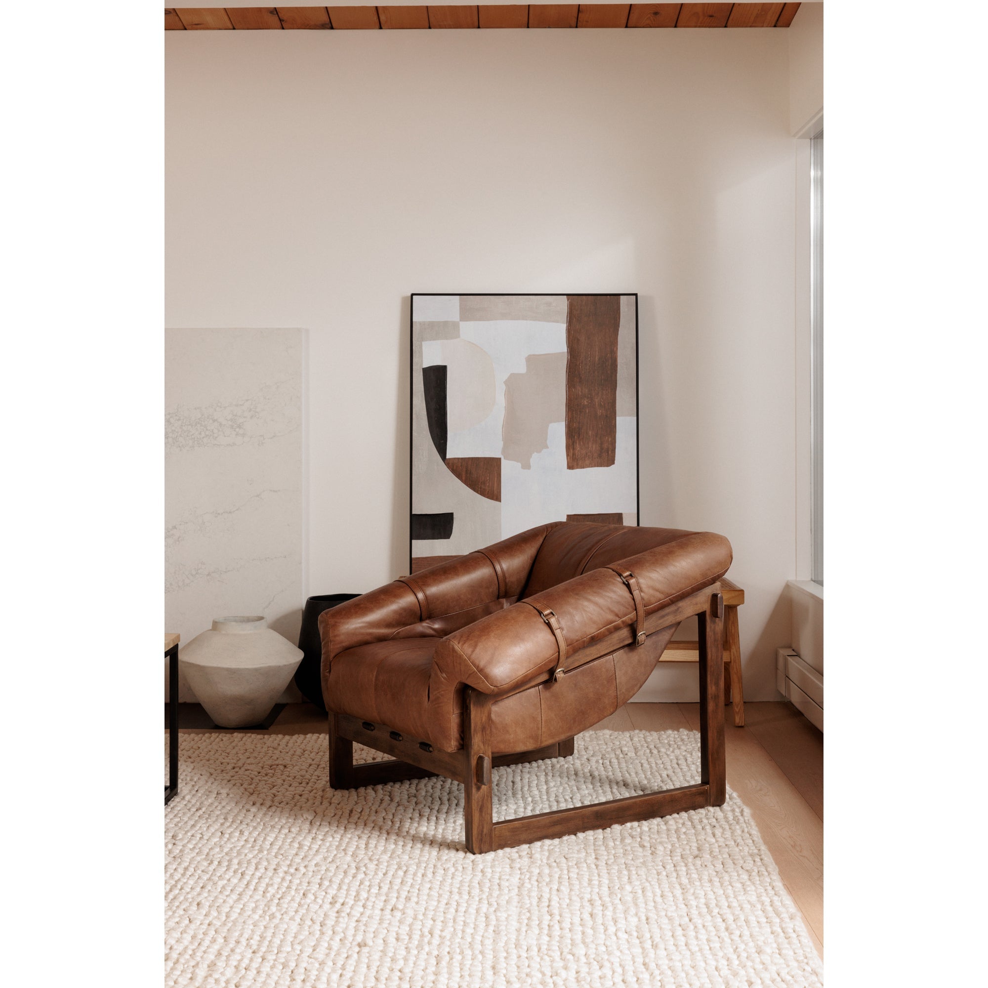 Luxury leather recliner chair