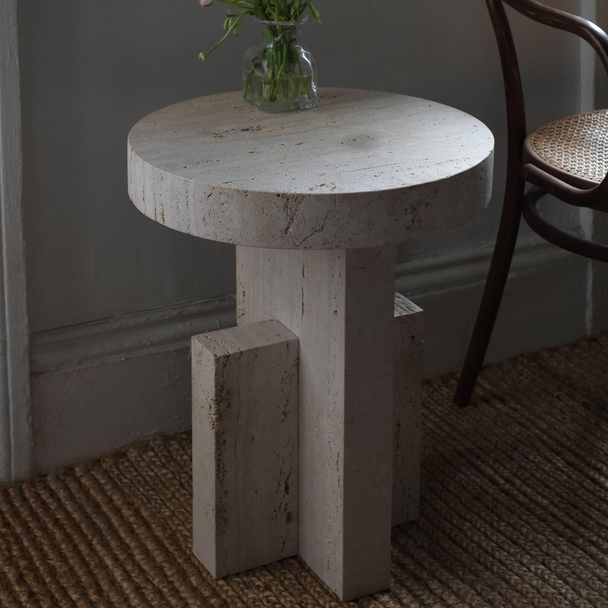 Contemporary flat side table