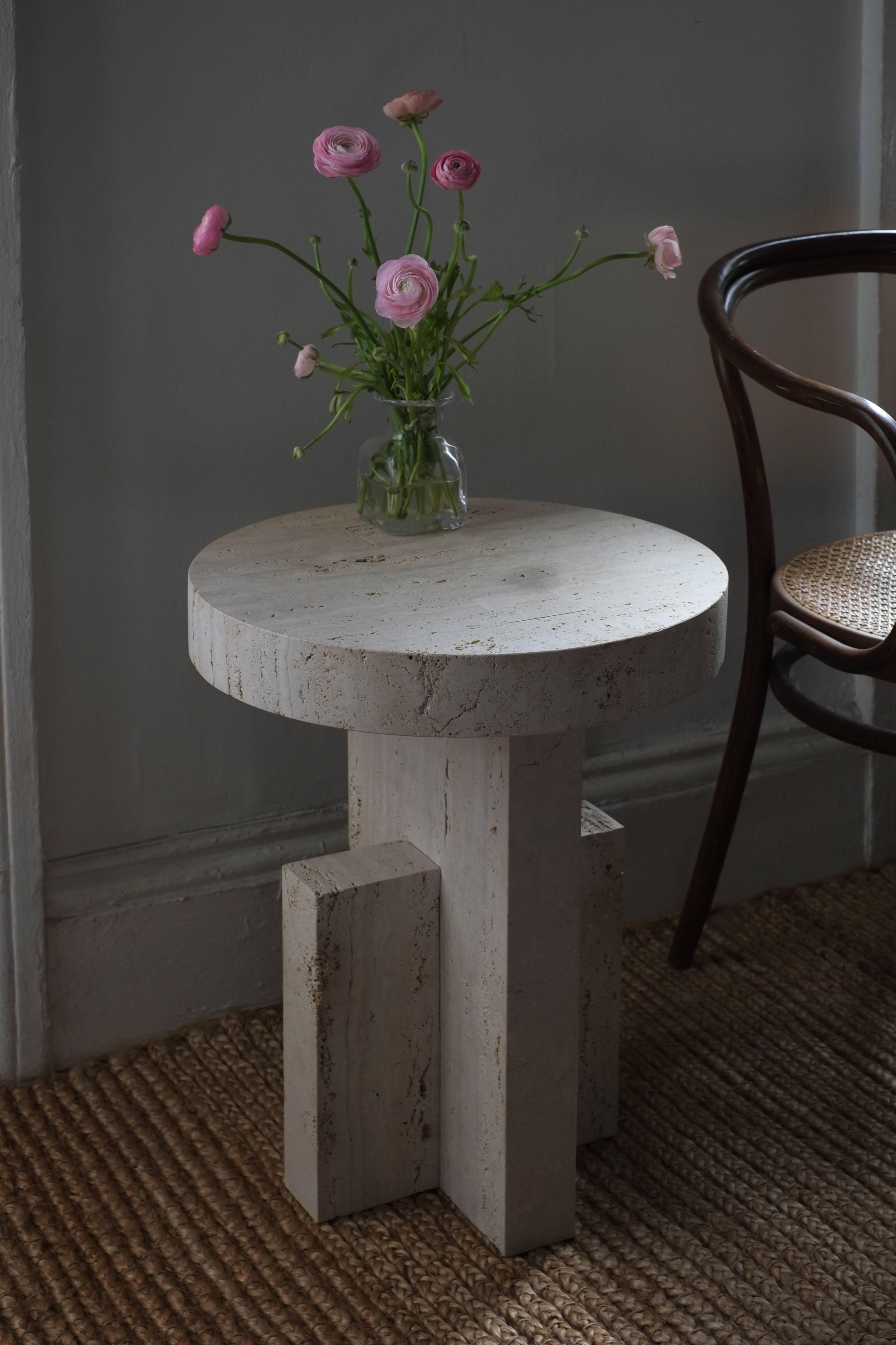 Contemporary flat side table