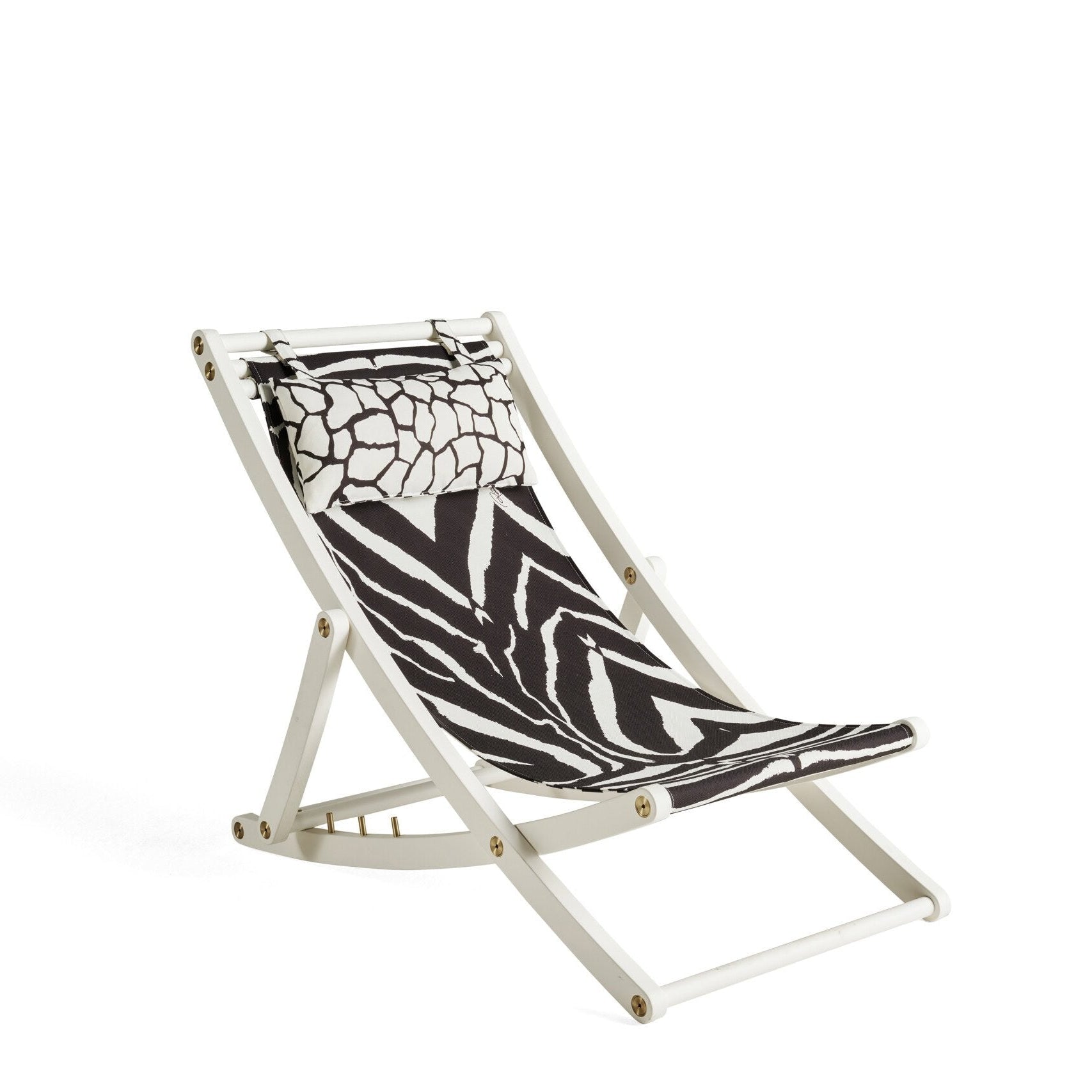 Elegant Outdoor Deck Chair with Adjustable Backrest