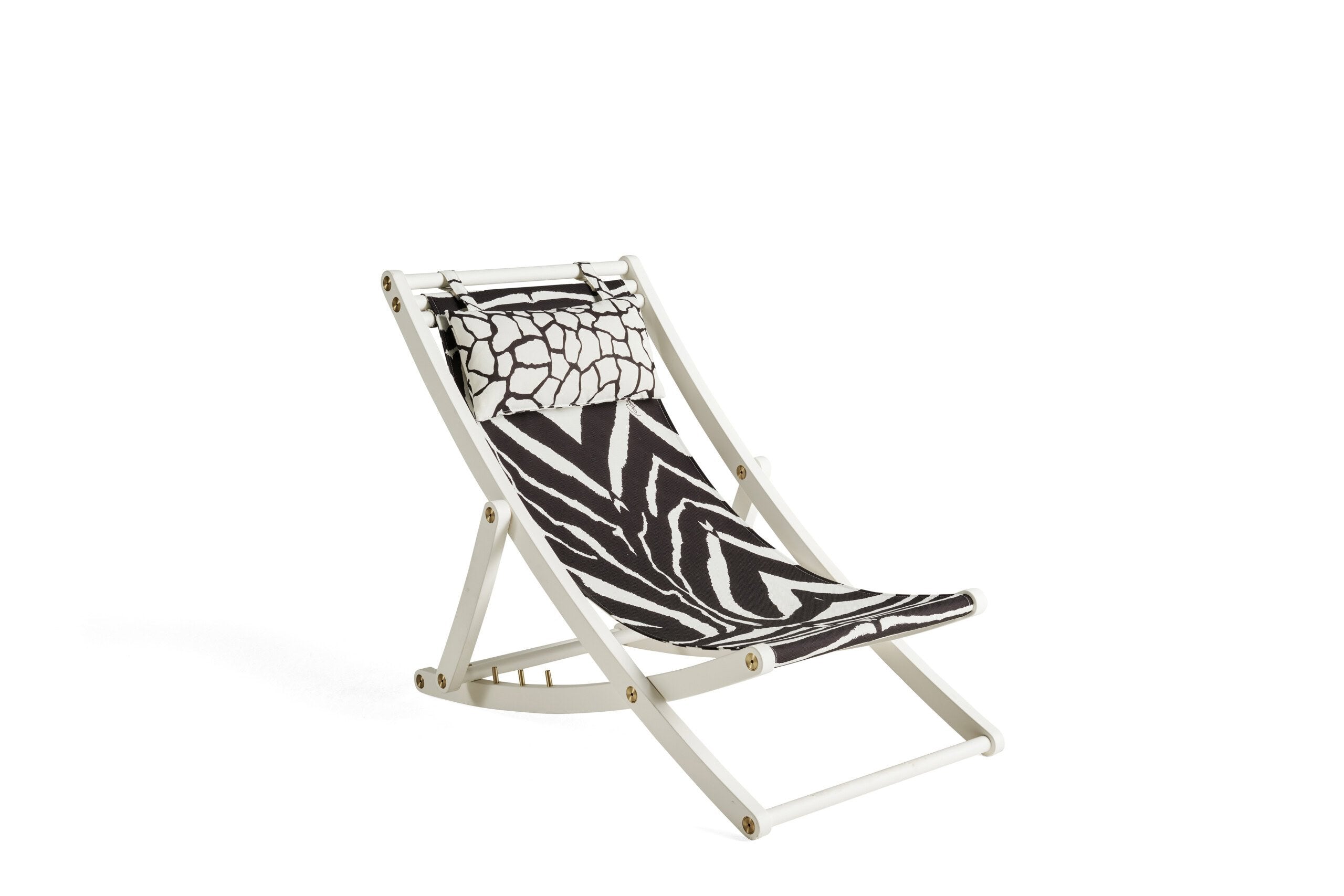 Elegant Outdoor Deck Chair with Adjustable Backrest