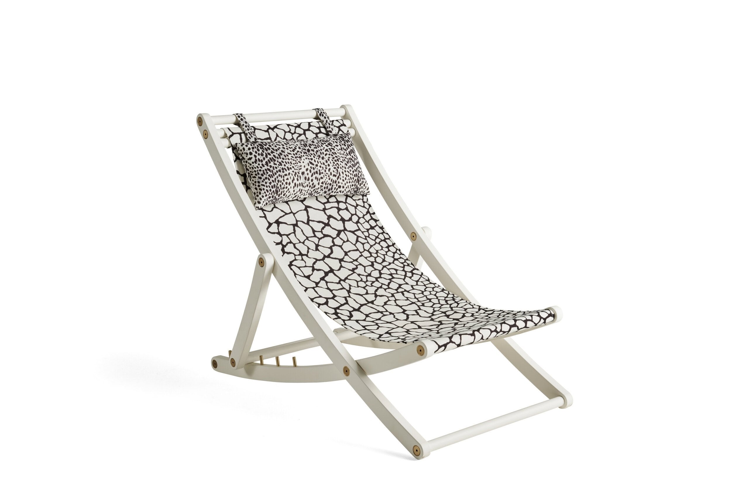 Elegant Outdoor Deck Chair with Adjustable Backrest