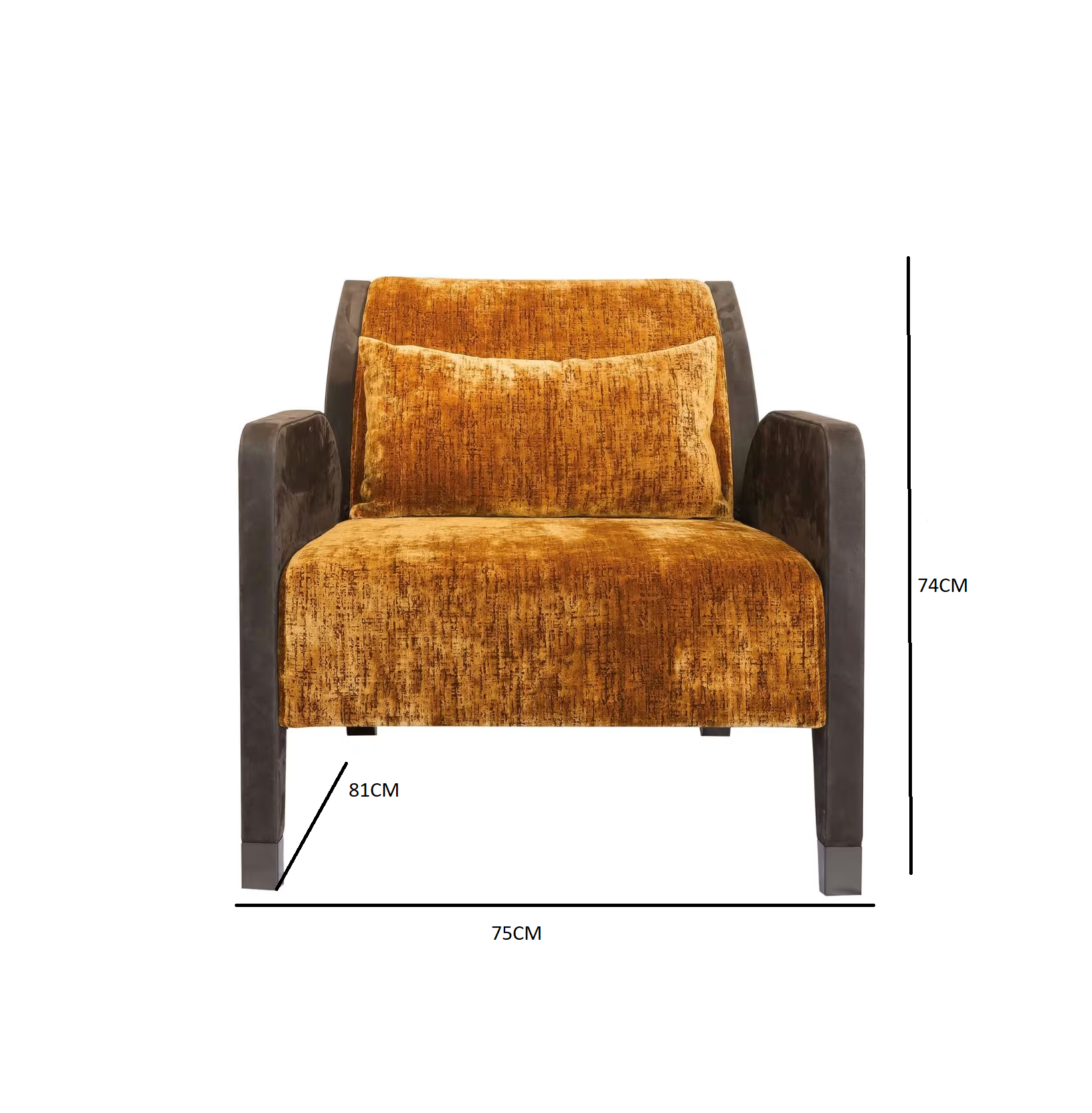 Orange unique natural mood armchair