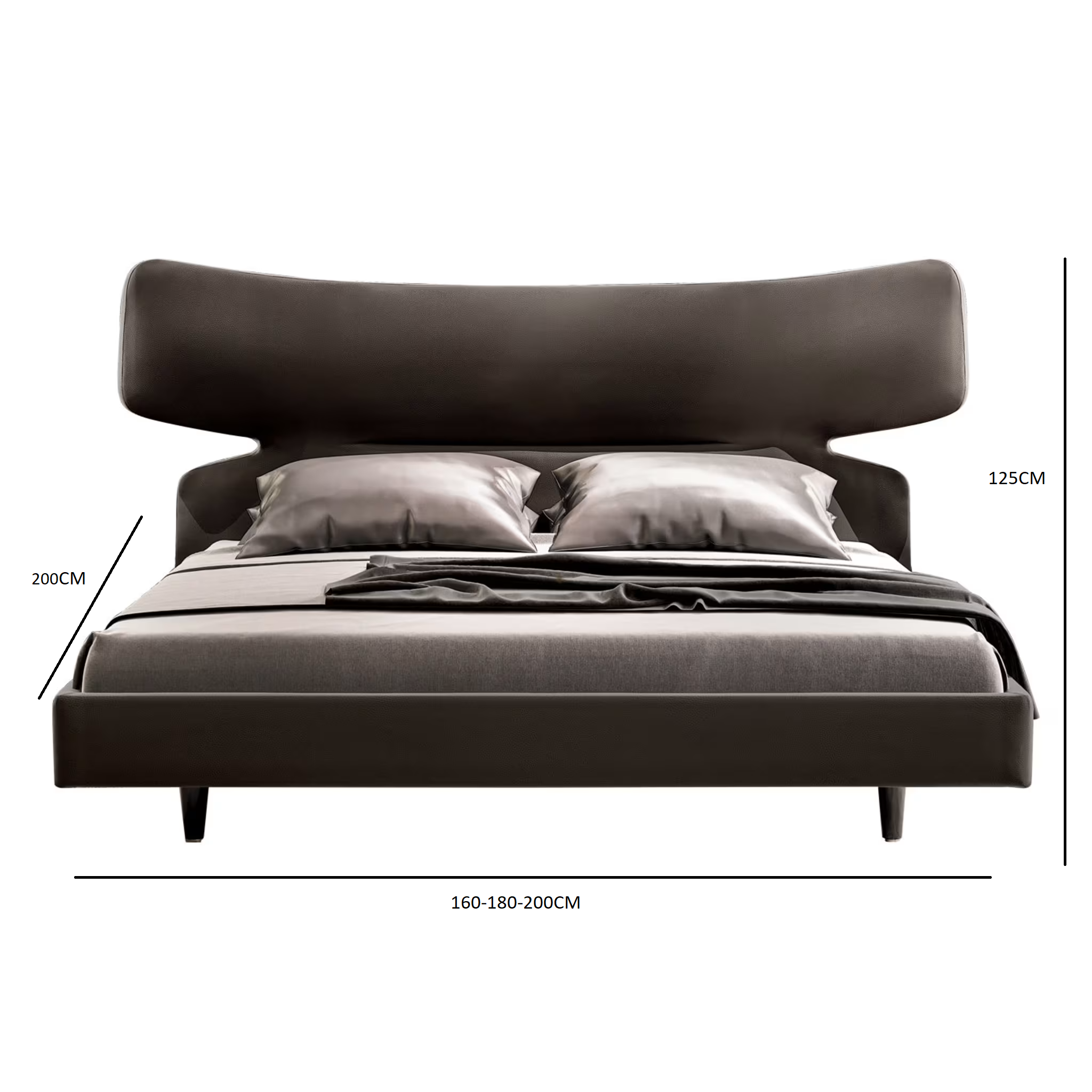 Gray king bedframe