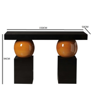 Majolica console table