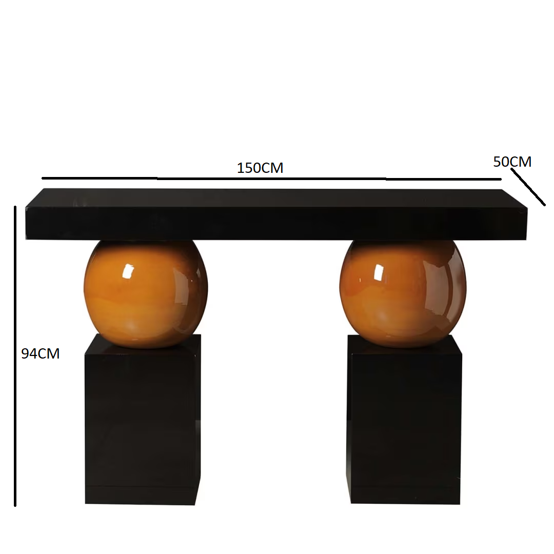 Majolica console table