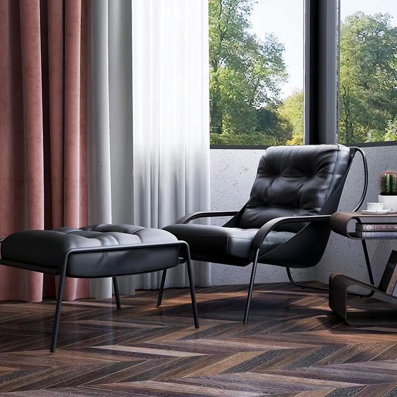 Leather And Metal Armchair