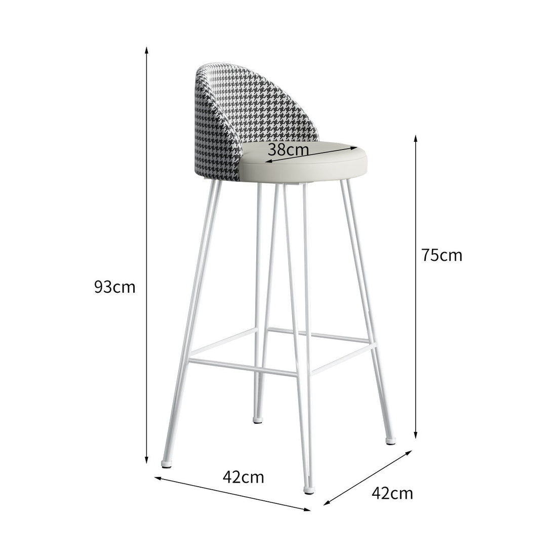 Modern metal bar chair