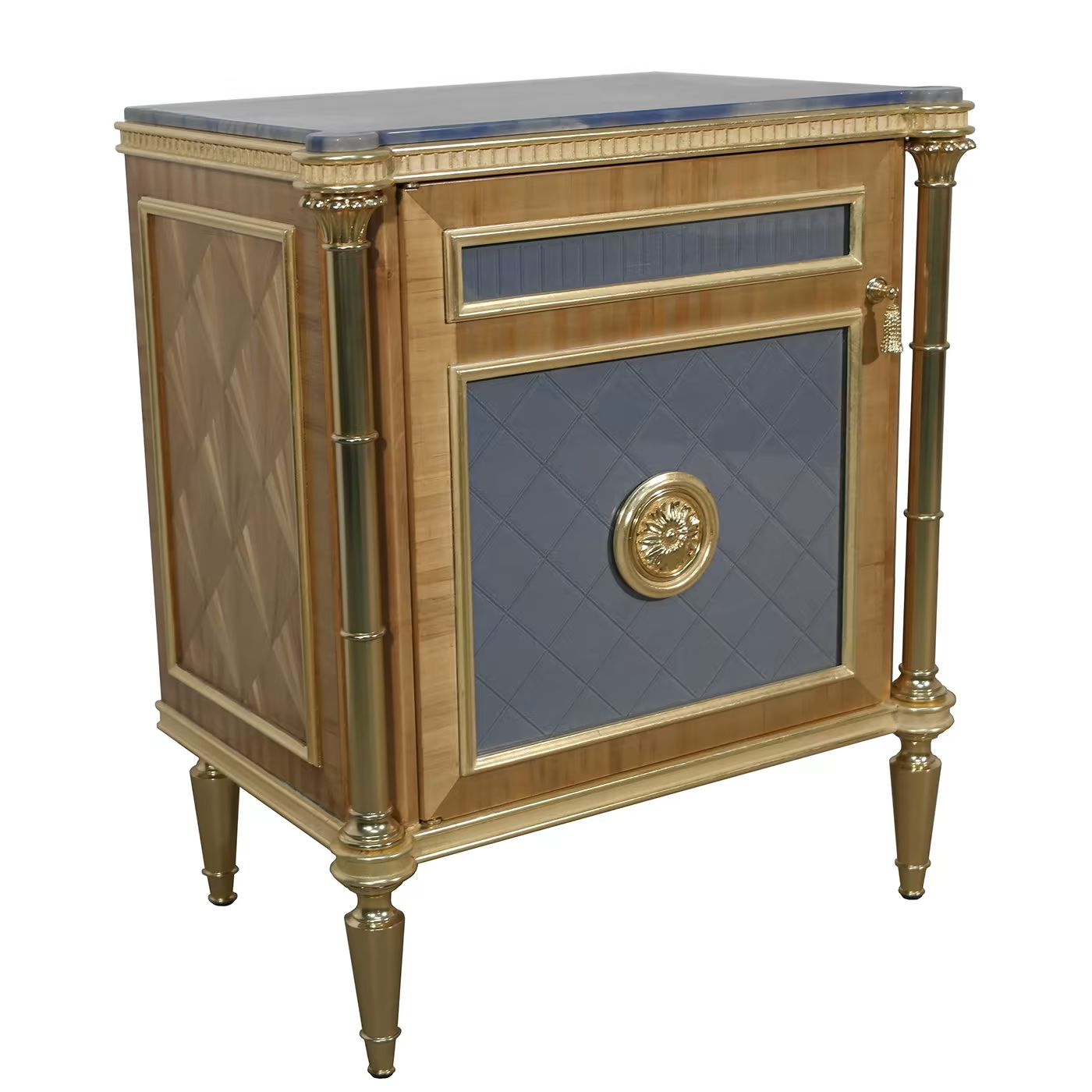 Gold leaf bedside table