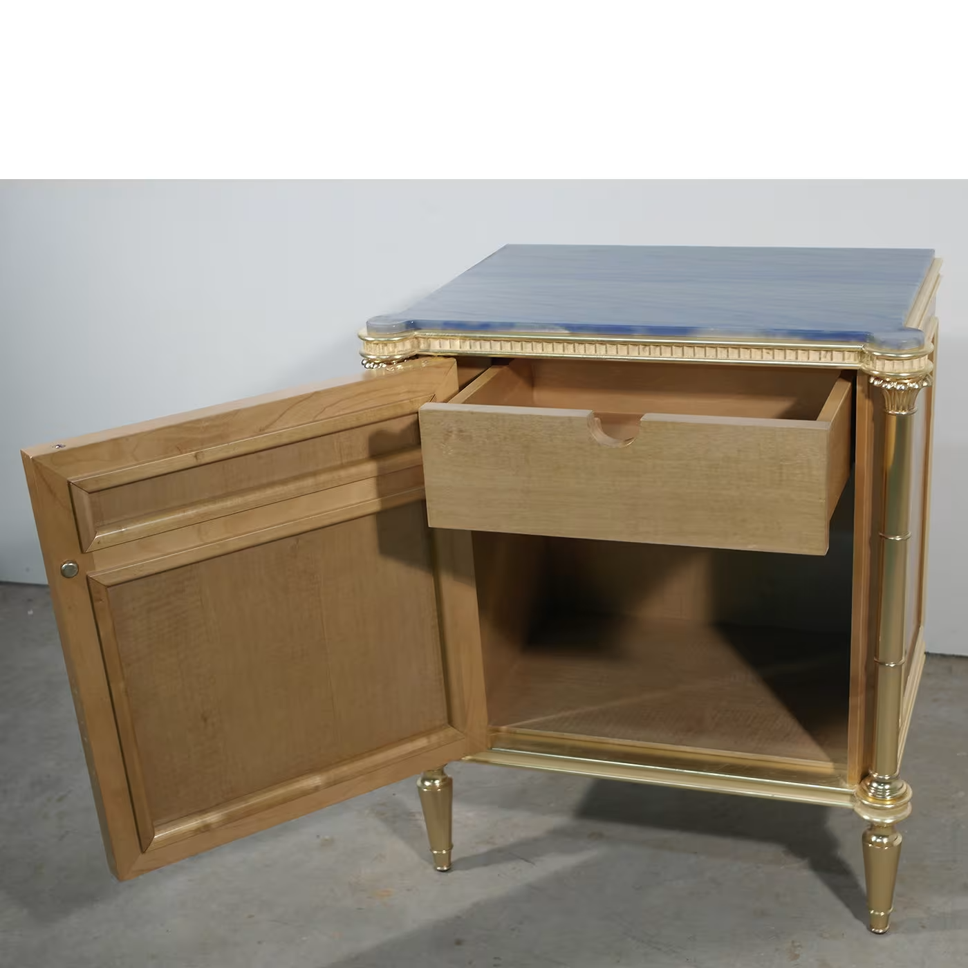 Gold leaf bedside table
