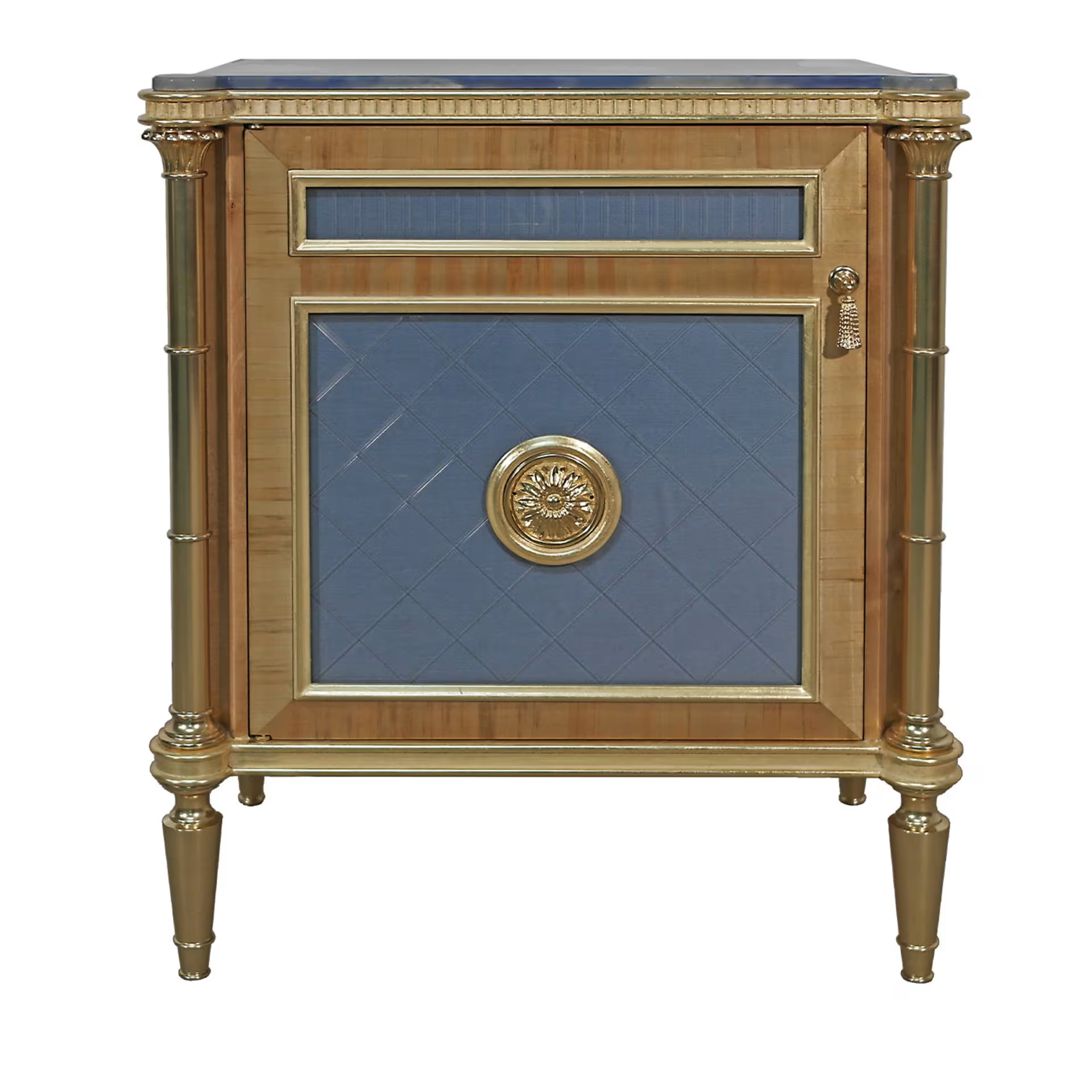 Gold leaf bedside table