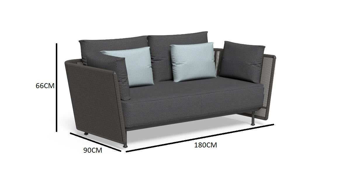 Coral grey fabric outdoor sofas