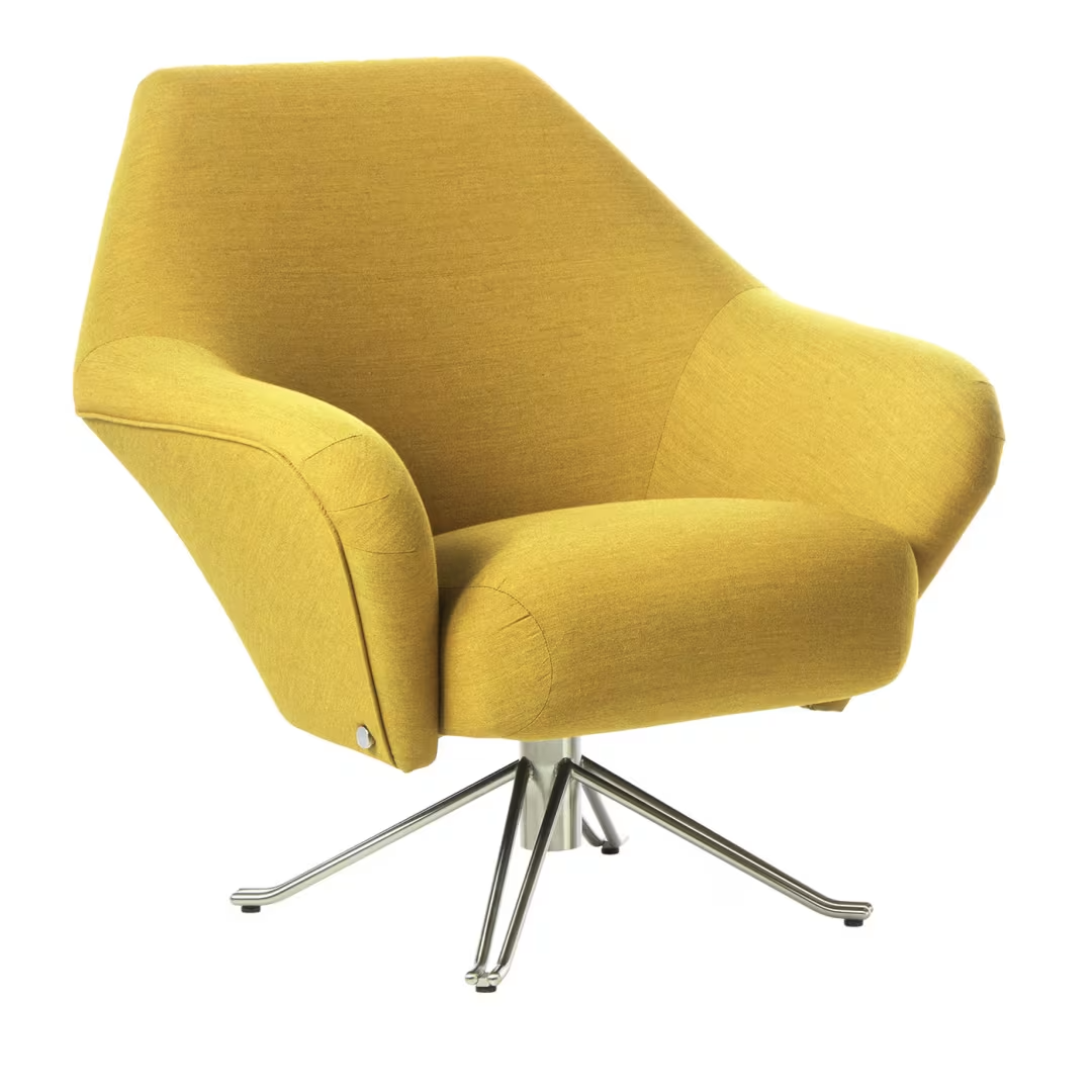 P32 yellow swivel armchair
