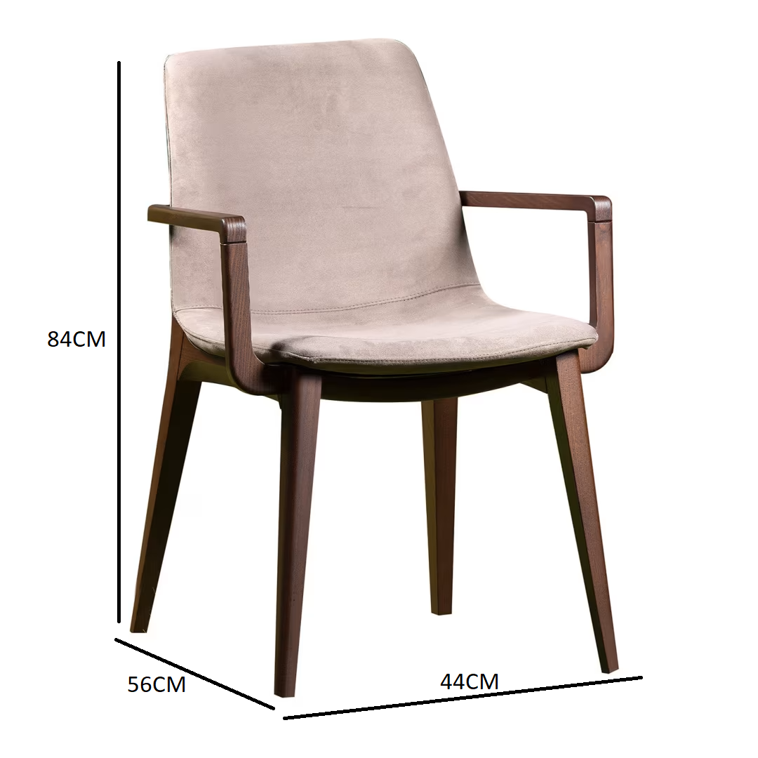 Bassano pink chair with armrests