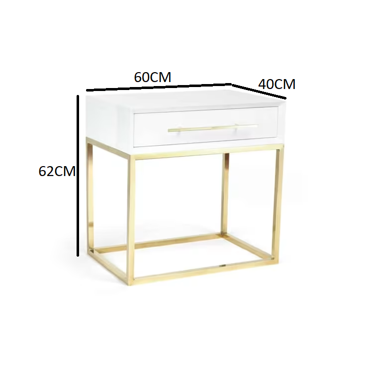 Piero white side table