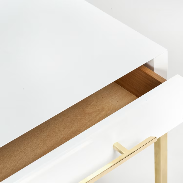 Piero white side table