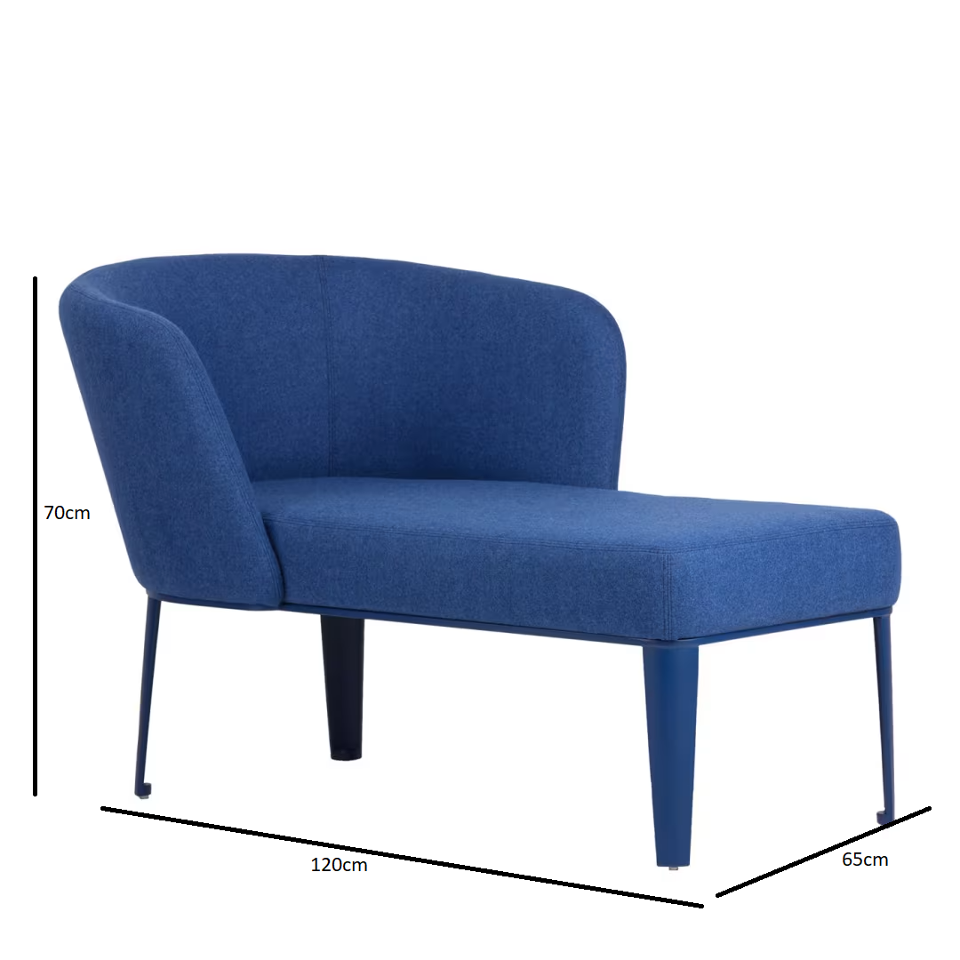 Clara blue chaise longue
