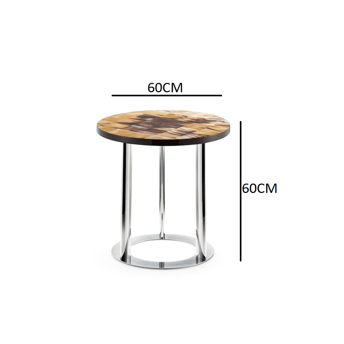 Wood round side table