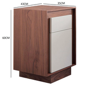 Evandro wood bedside table