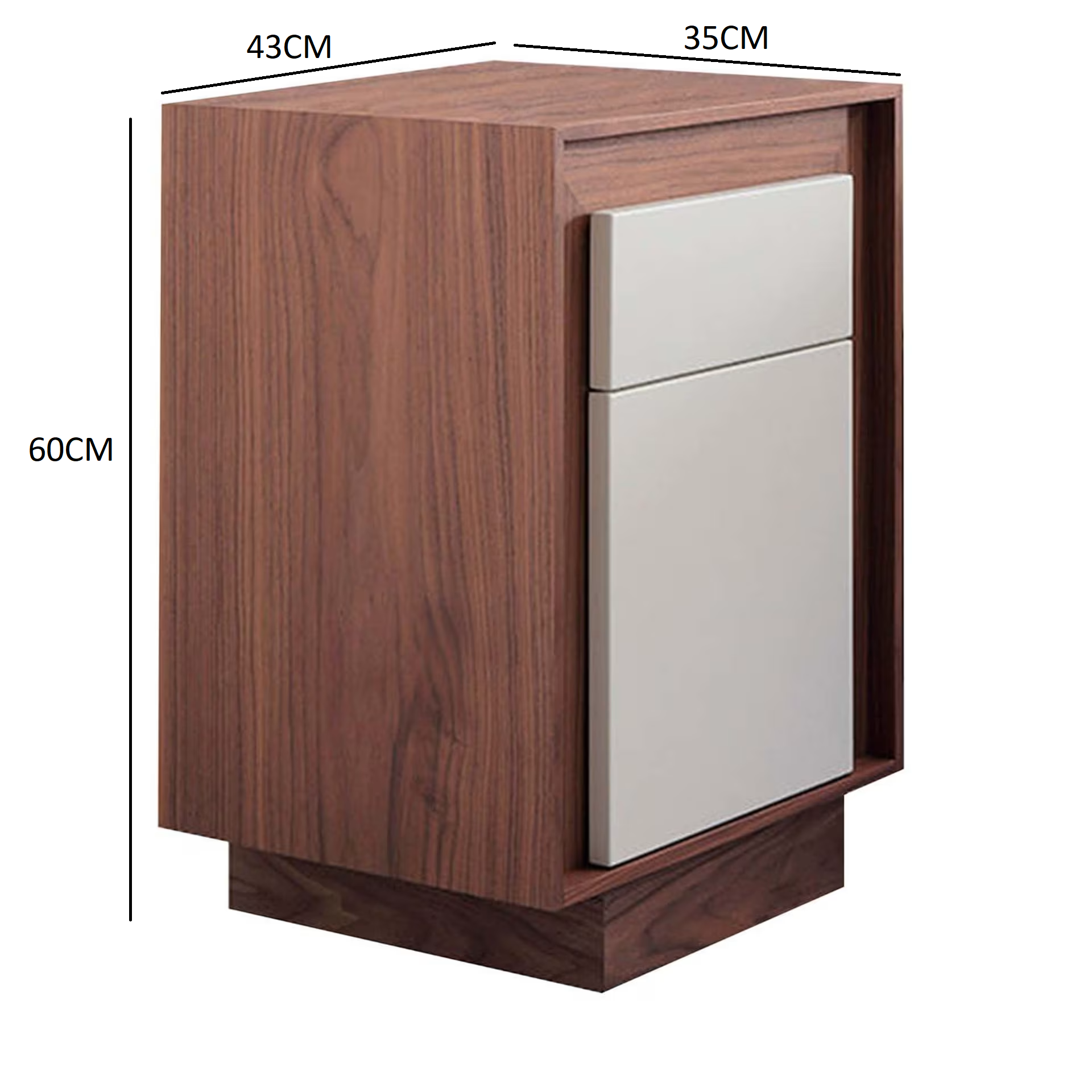 Evandro wood bedside table