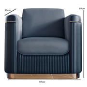 Augusta cerulean armchair