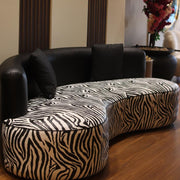 A sofa with a unique design