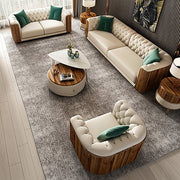 Elysees 3 Piece Leather Sofa Set