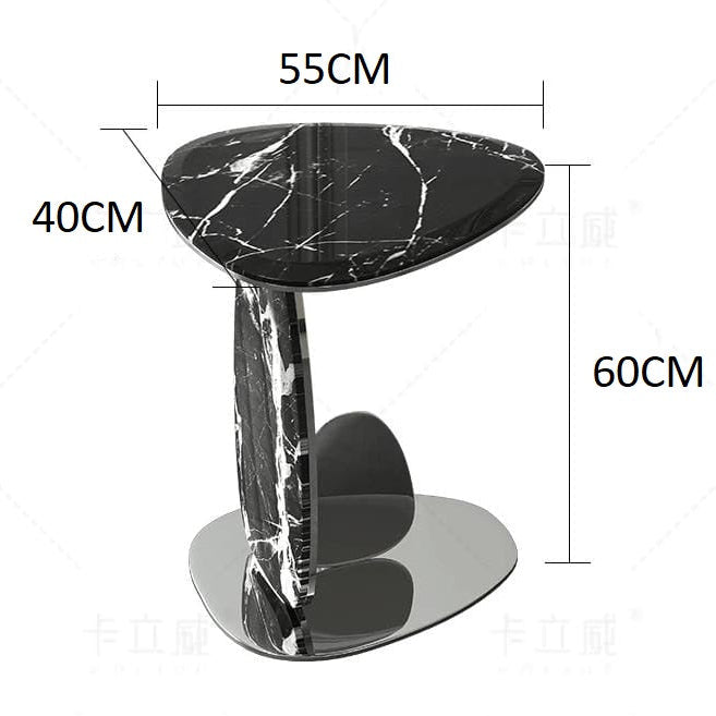 Golden Marble Accent Side Table