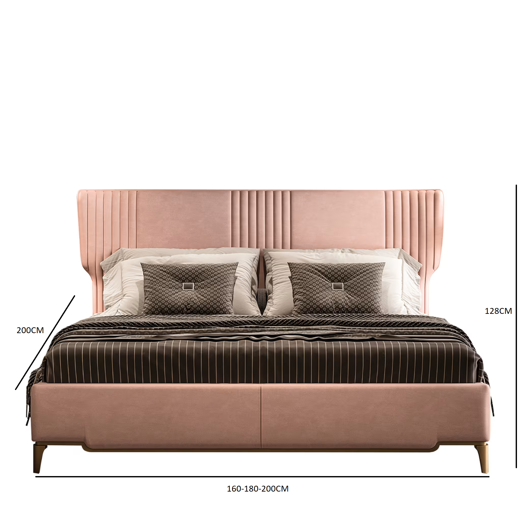 Gattopardo pink double bed