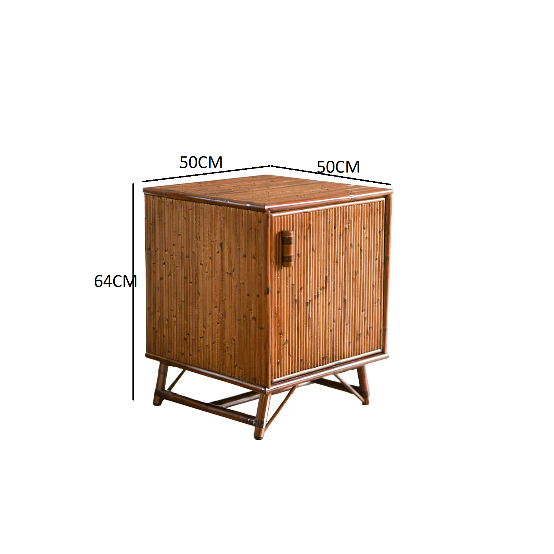One door bamboo nightstand