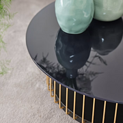 Etan blue and golden coffee table