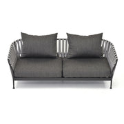 Grey fabric frame outdoor sofas