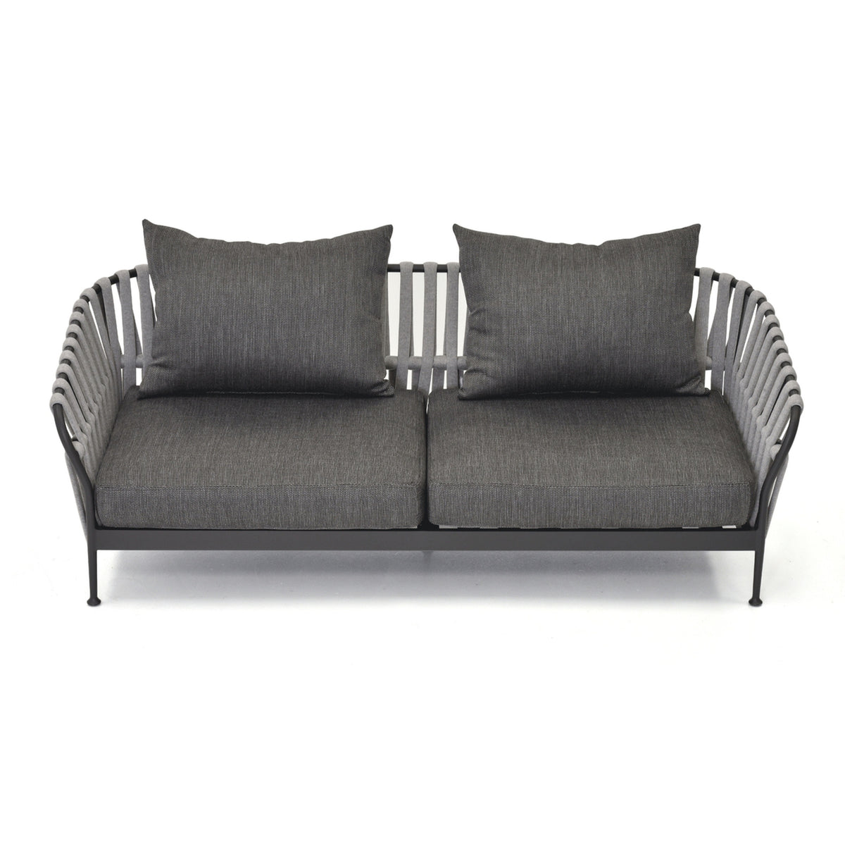 Grey fabric frame outdoor sofas